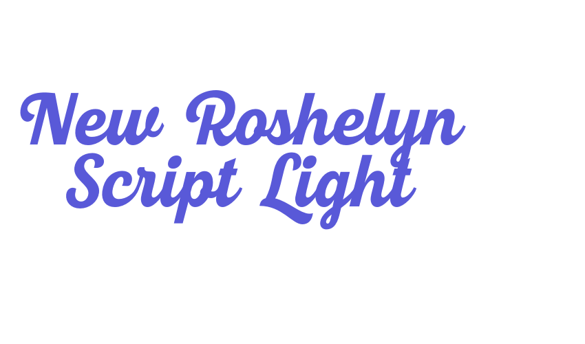 New Roshelyn Script Light Font Download