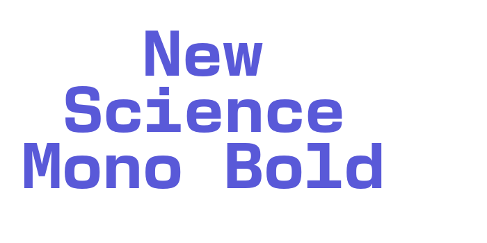 New Science Mono Bold Font Download