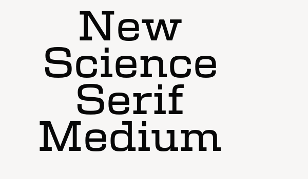 New Science Serif Medium Font