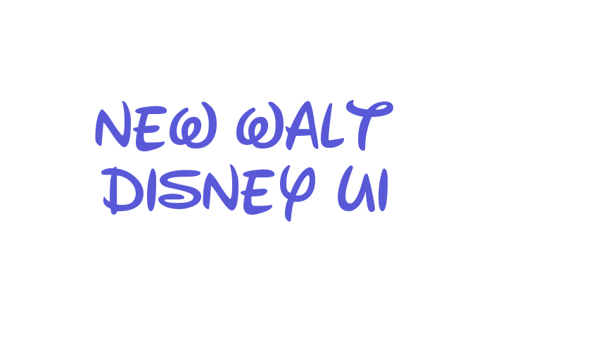 New Walt Disney UI Font