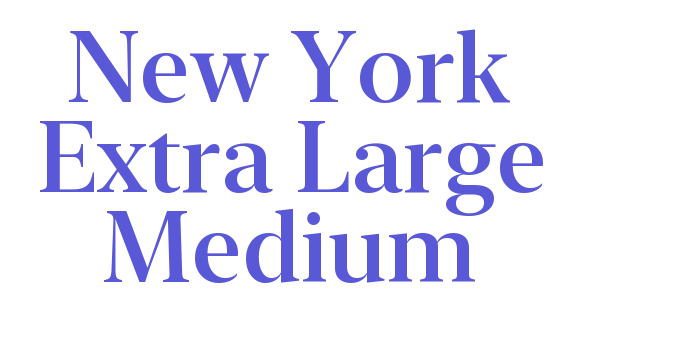 New York Extra Large Medium Font