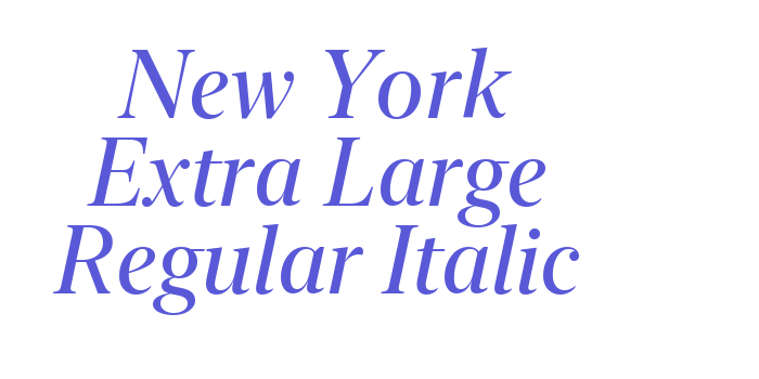 New York Extra Large Regular Italic Font Download