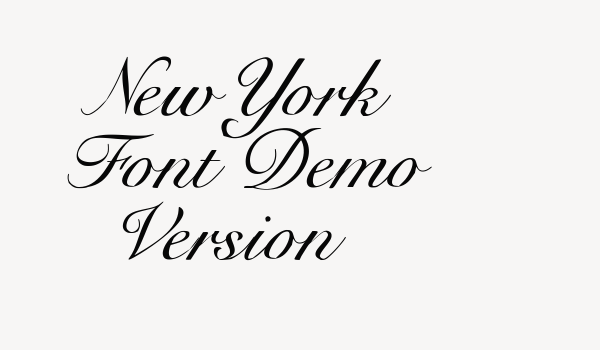 New York Font Demo Version Font