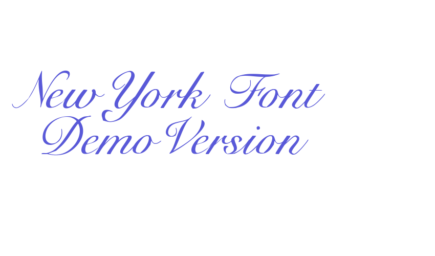 New York Font Demo Version Font