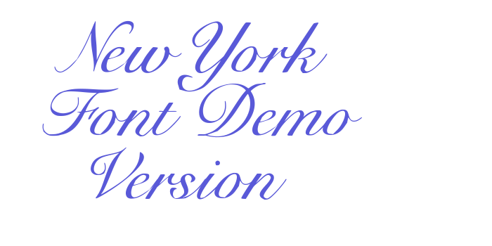 New York Font Demo Version Font