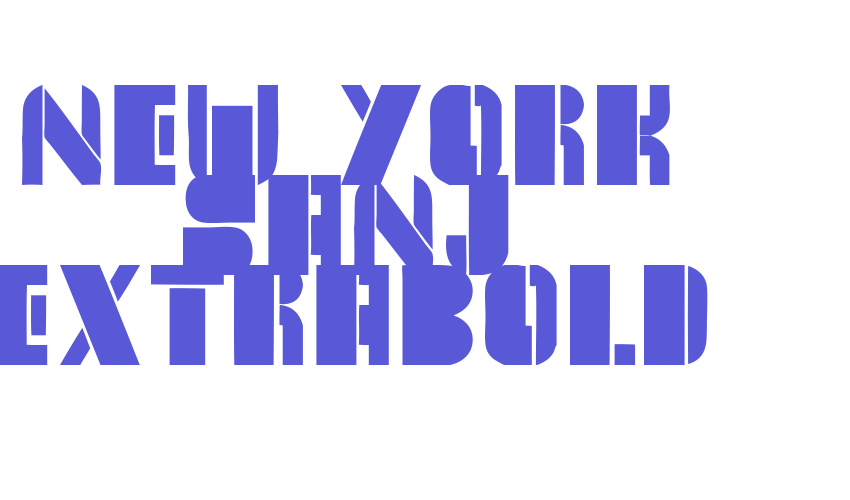 New York Sanj ExtraBold Font