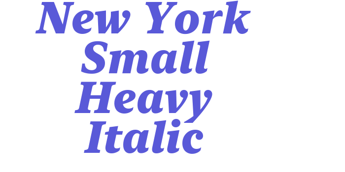 New York Small Heavy Italic Font Download