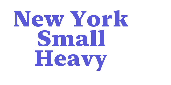 New York Small Heavy Font Download