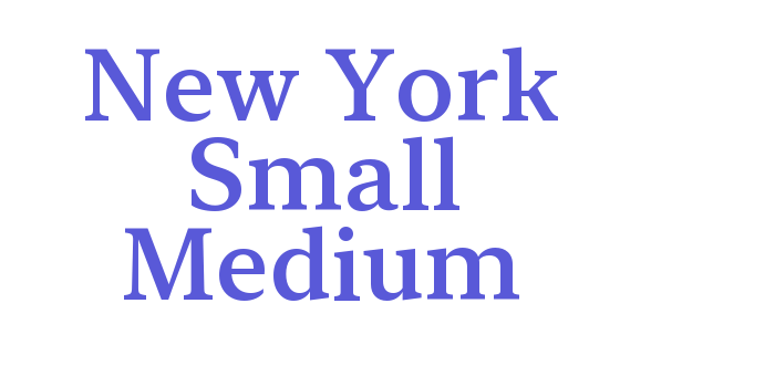 New York Small Medium Font Download