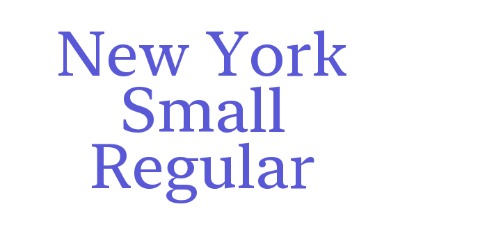 New York Small Regular Font Download