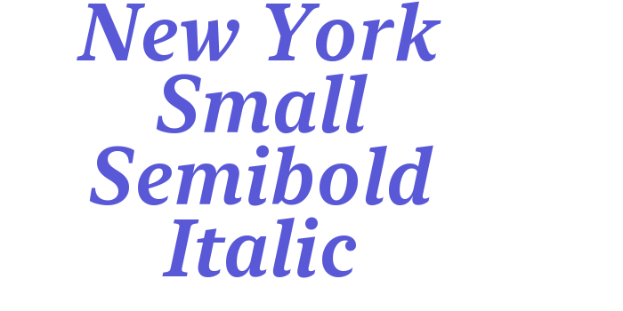 New York Small Semibold Italic Font Download