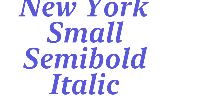 New York Small Semibold Italic Font