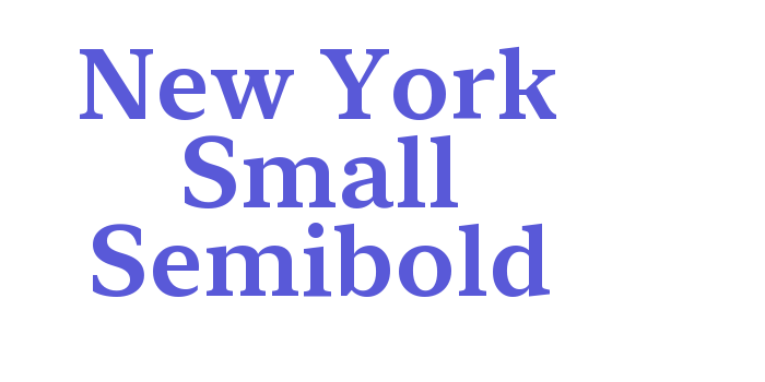 New York Small Semibold Font Download