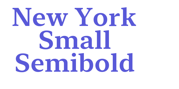 New York Small Semibold Font