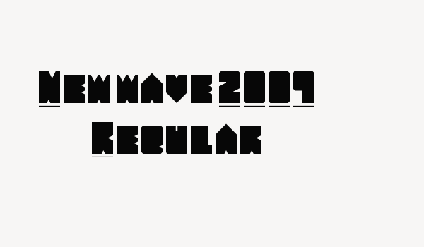 New wave 2009 Regular Font