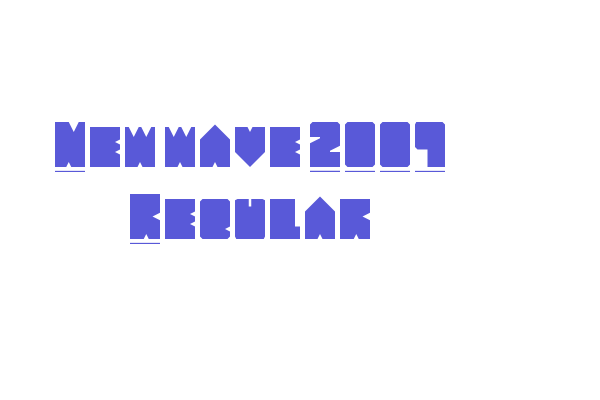 New wave 2009 Regular Font