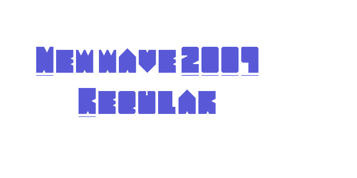 New wave 2009 Regular Font Download