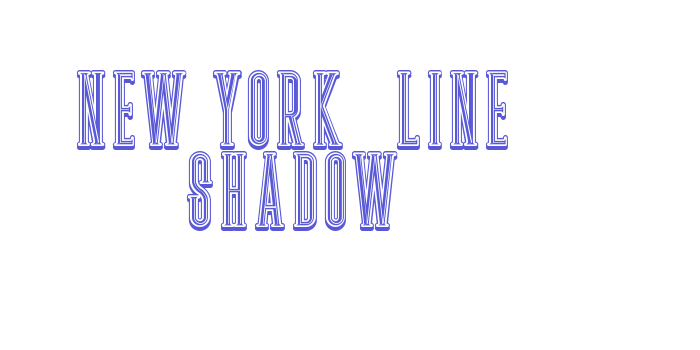 New york  line shadow Font Download