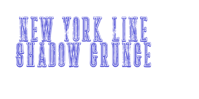 New york line shadow grunge Font