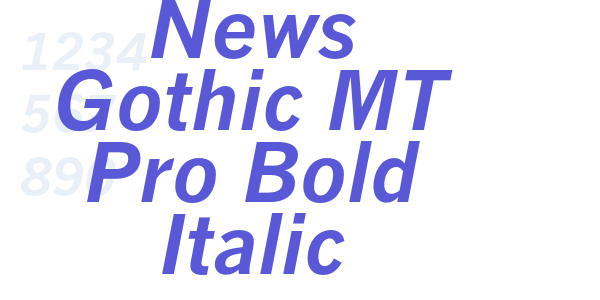 News Gothic MT Pro Bold Italic font free