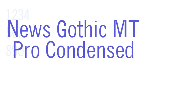 News Gothic MT Pro Condensed font free