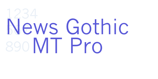 News Gothic MT Pro font free