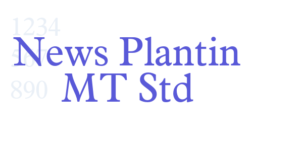 News Plantin MT Std font free