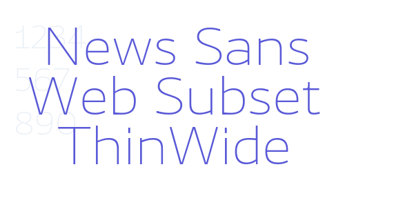 News Sans Web Subset ThinWide font free