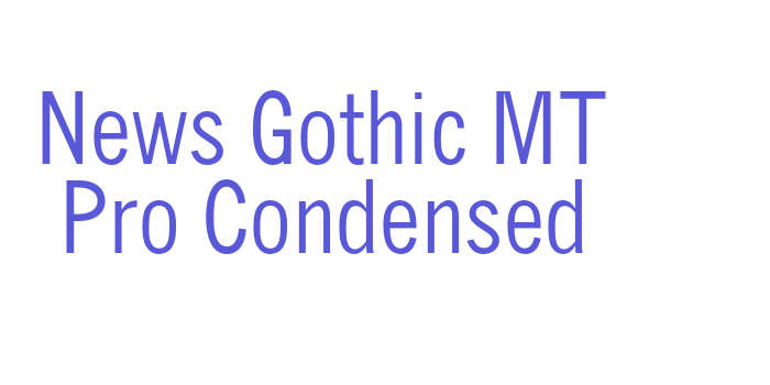 News Gothic MT Pro Condensed Font Download