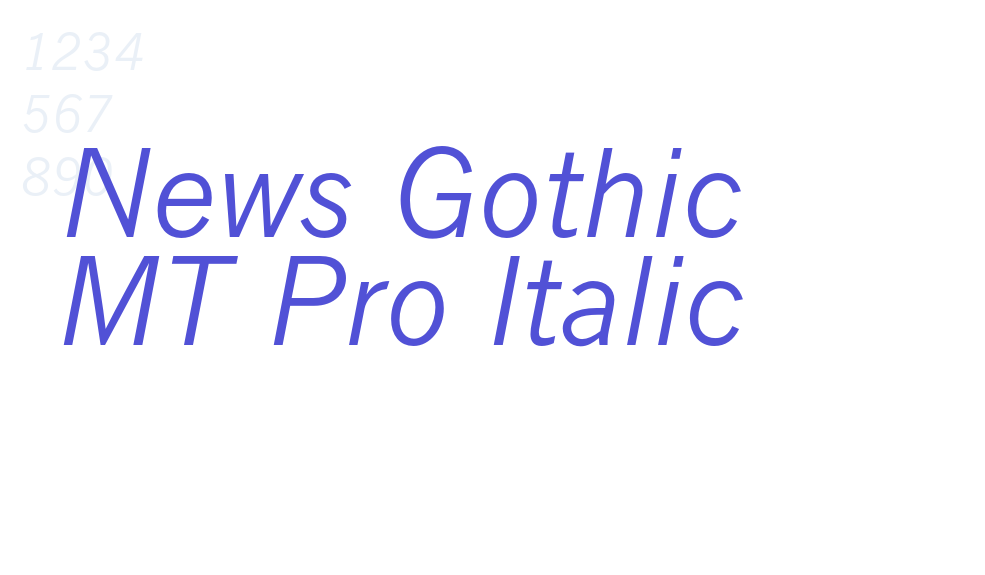 News Gothic MT Pro Italic-font-download