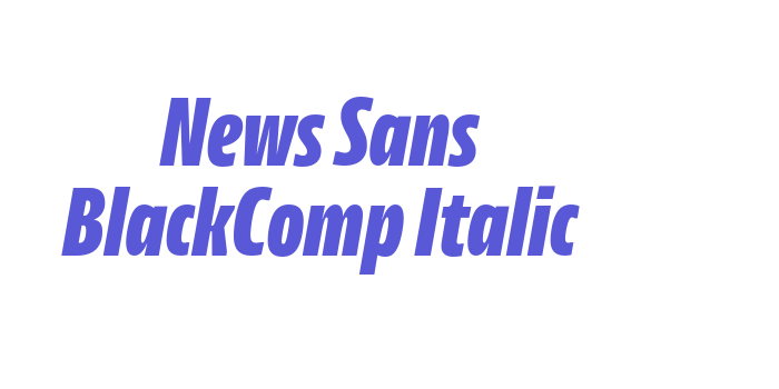 News Sans BlackComp Italic Font Download