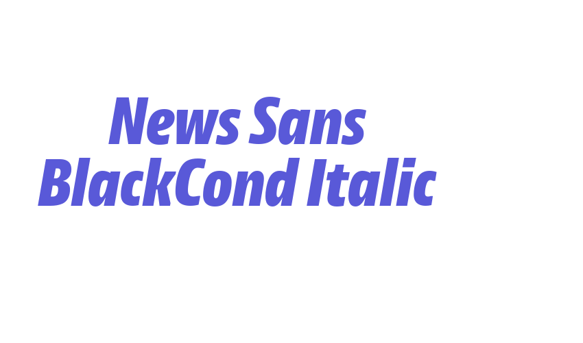 News Sans BlackCond Italic Font