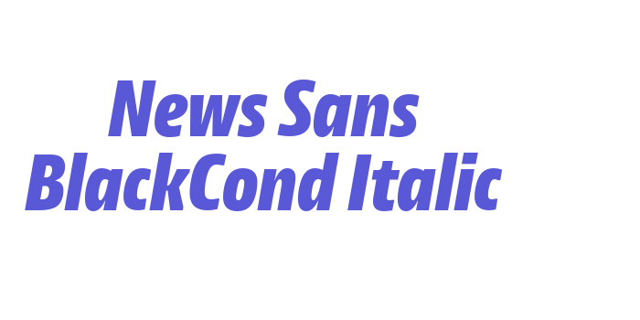 News Sans BlackCond Italic Font Download