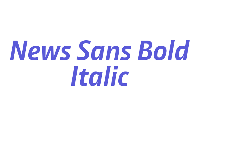 News Sans Bold Italic Font