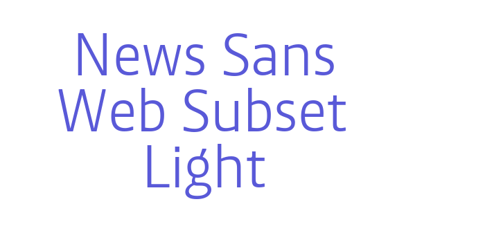 News Sans Web Subset Light Font Download