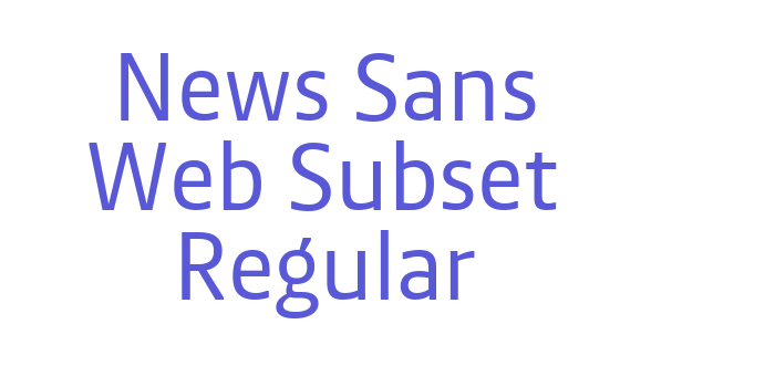 News Sans Web Subset Regular Font Download