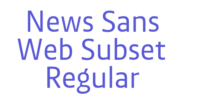 News Sans Web Subset Regular Font