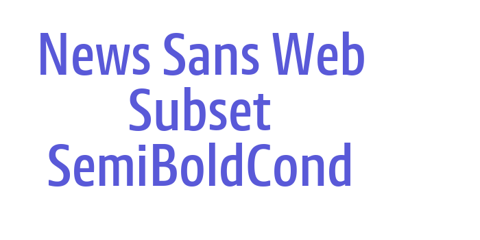 News Sans Web Subset SemiBoldCond Font Download