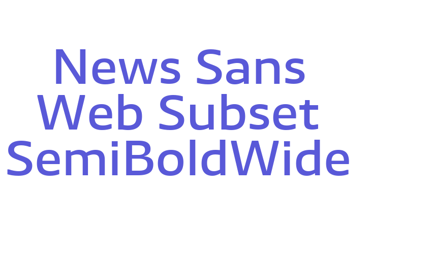 News Sans Web Subset SemiBoldWide Font