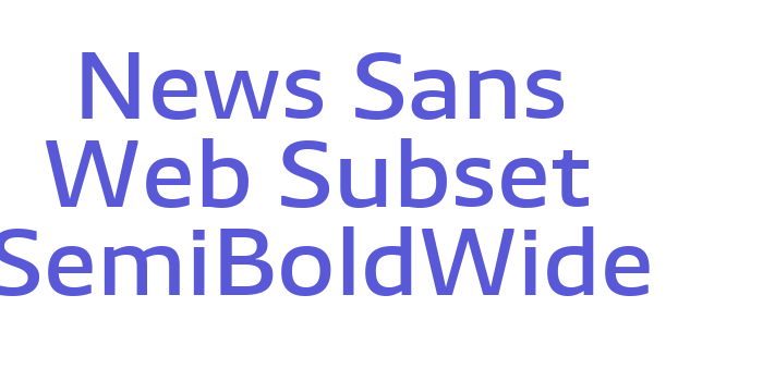 News Sans Web Subset SemiBoldWide Font Download