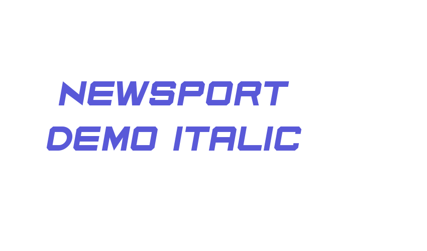 Newsport Demo Italic Font Download