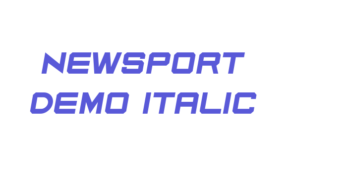 Newsport Demo Italic Font Download