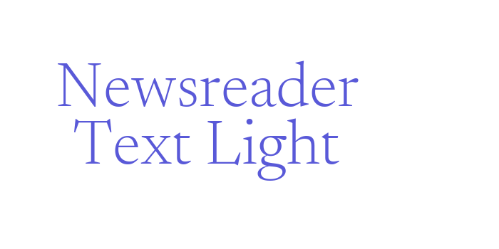 Newsreader Text Light Font Download