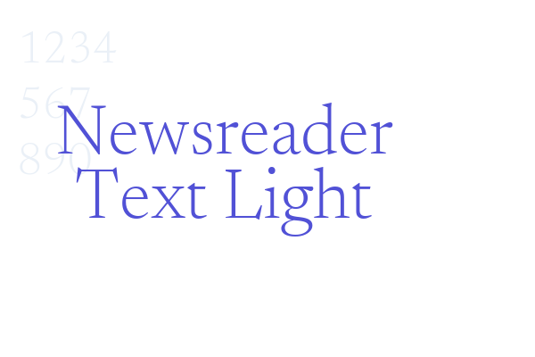 Newsreader Text Light
