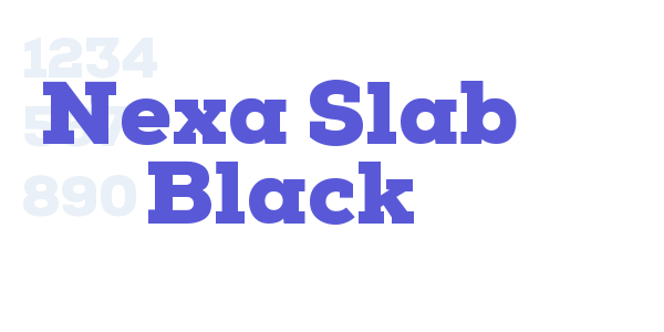 Nexa Slab Black font free