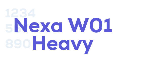 Nexa W01 Heavy font