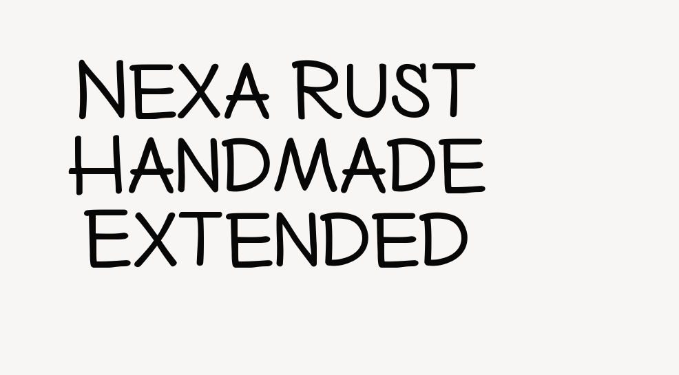 Nexa Rust Handmade Extended font download