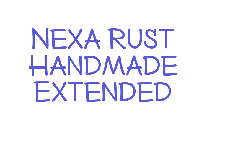 Nexa Rust Handmade Extended Font