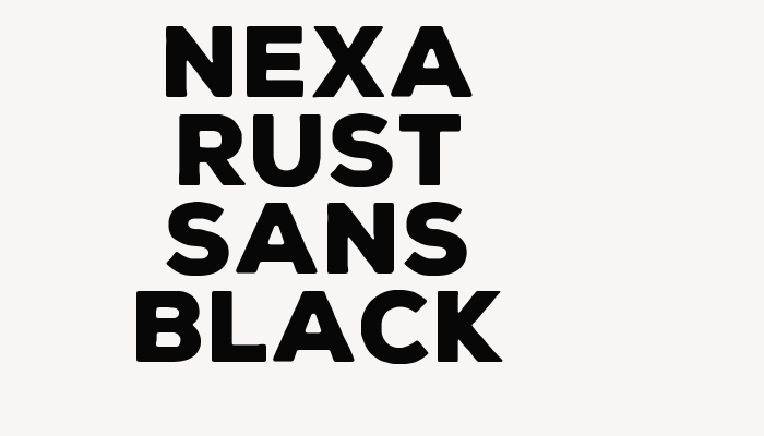 Nexa Rust Sans Black font download