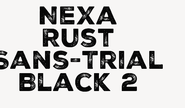 Nexa Rust Sans-Trial Black 2 Font